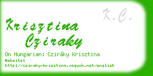 krisztina cziraky business card