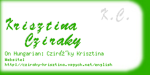 krisztina cziraky business card